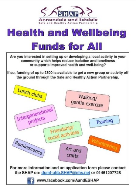 health and wellbeing funds for all flye